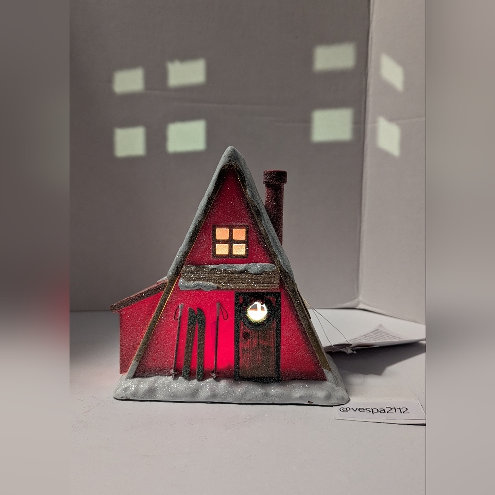 Target Bullseye Playground Ski Lodge Chalet Light Up Christmas Village B…